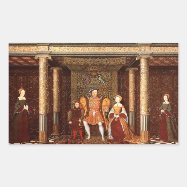 The Family of Henry VIII Rectangular Sticker (Front)