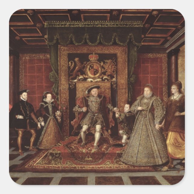 The Family of Henry VIII: Square Sticker (Front)