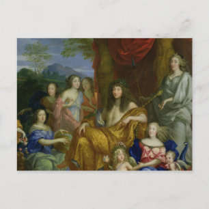 The Family of Louis XIV  1670 Postcard