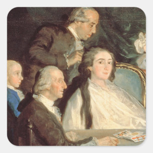 The Family of the Infante Don Luis de Borbon 2 Square Sticker