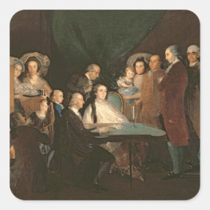 The Family of the Infante Don Luis de Borbon Square Sticker