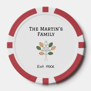 the family reunion est. year name tree community poker chips