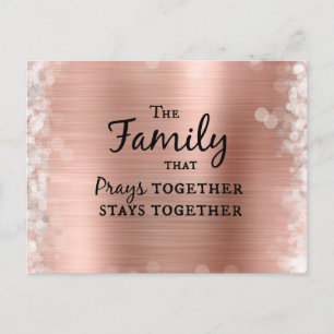 The Family that Prays Together Stays Together Postcard