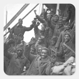 The famous 369th arrive in N.Y. City_War Image Square Sticker