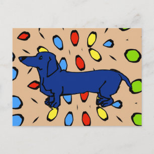 The Famous Blue Dachshund Dog Postcard