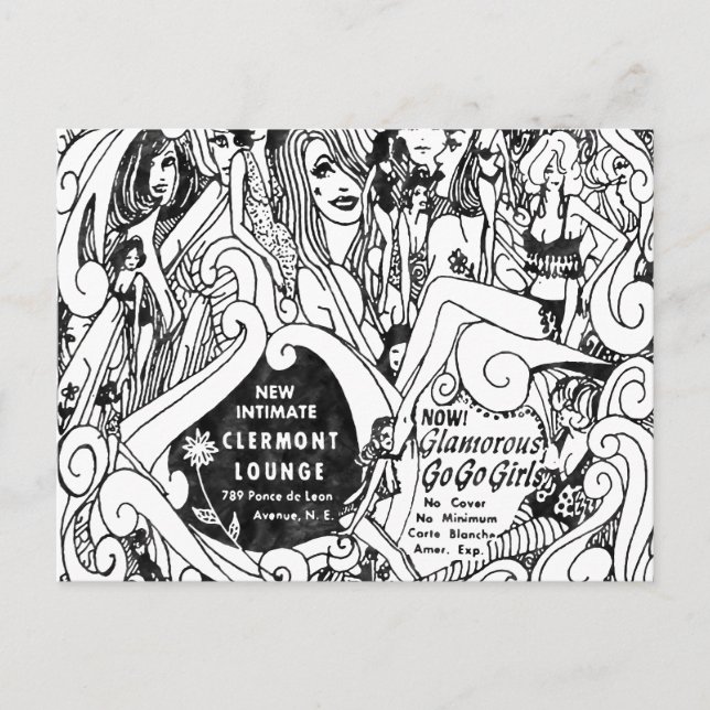 The Famous Clairmont Lounge Postcard (Front)