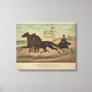 The Famous Double Trotting Stretched Canvas Print