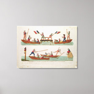 The Famous Joust between the Lancers Canvas Print