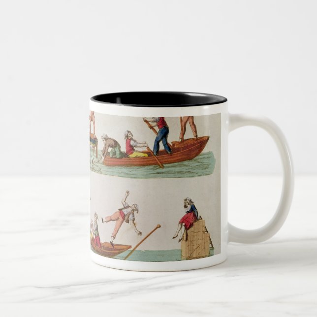 The Famous Joust between the Lancers Two-Tone Coffee Mug (Right)