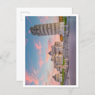 The famous leaning tower in Pisa Italy Postcard