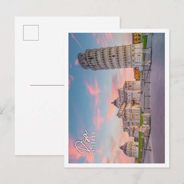 The famous leaning tower in Pisa Italy Postcard (Front/Back)