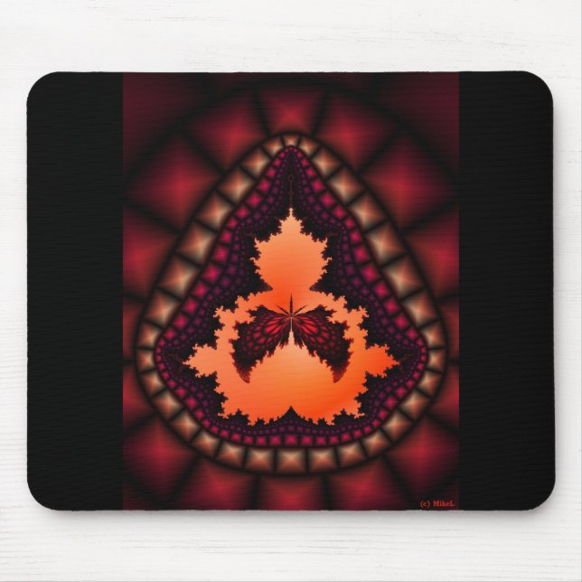The Famous Mandelbrot Moth Fractal Mouse Mat (Front)