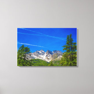 the  famous  mountains  Three Levanne on  canvas Print
