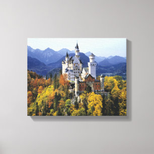 The fanciful Neuschwanstein is one of three Canvas Print