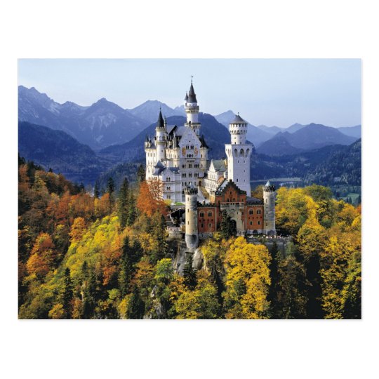 The fanciful Neuschwanstein is one of three Postcard