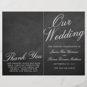 The Fancy Chalkboard Wedding Collection Programs