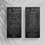 The Fancy Chalkboard Wedding Collection Programs Rack Card<br><div class="desc">The Fancy Chalkboard Wedding Collection Program Card Templates.</div>