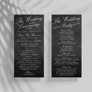 The Fancy Chalkboard Wedding Collection Programs Rack Card