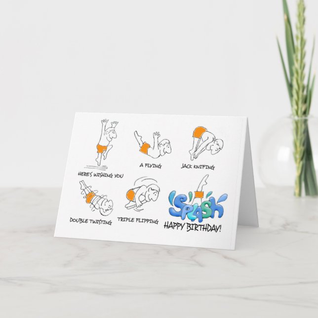 The Fancy Diver Birthday Card (Front)