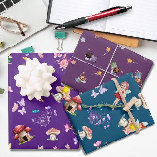 The Fantasy Fairy Dark Themed Collection Wrapping Paper Sheet