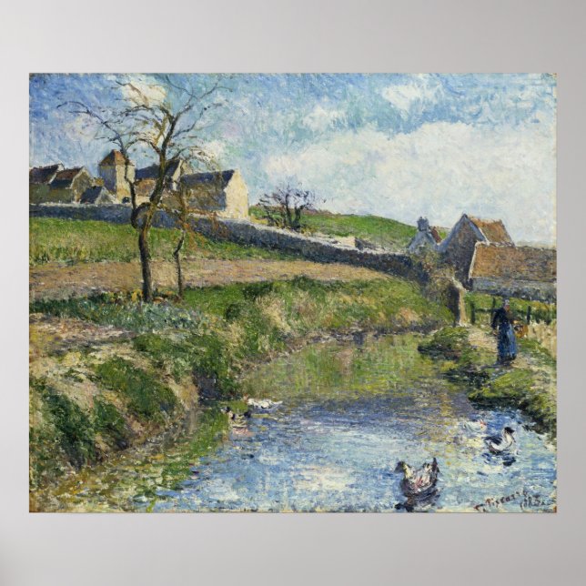 The Farm at Osny, 1883 Poster (Front)