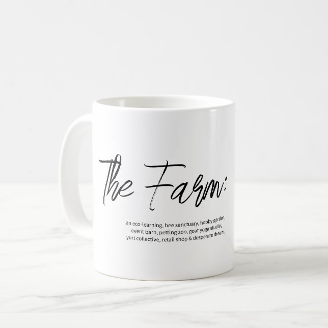 The Farm Classic Mug, 11 oz Coffee Mug (Front Left)