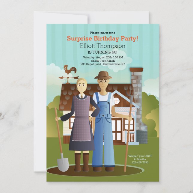 The Farmer and His Wife Invitation (Front)