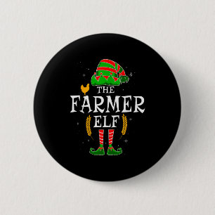 The Farmer Elf Group Matching Family Christmas Far 6 Cm Round Badge