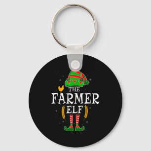 The Farmer Elf Group Matching Family Christmas Far Key Ring