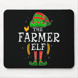 The Farmer Elf Group Matching Family Christmas Far Mouse Mat