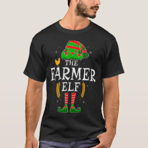 The Farmer Elf Group Matching Family Christmas Far T-Shirt