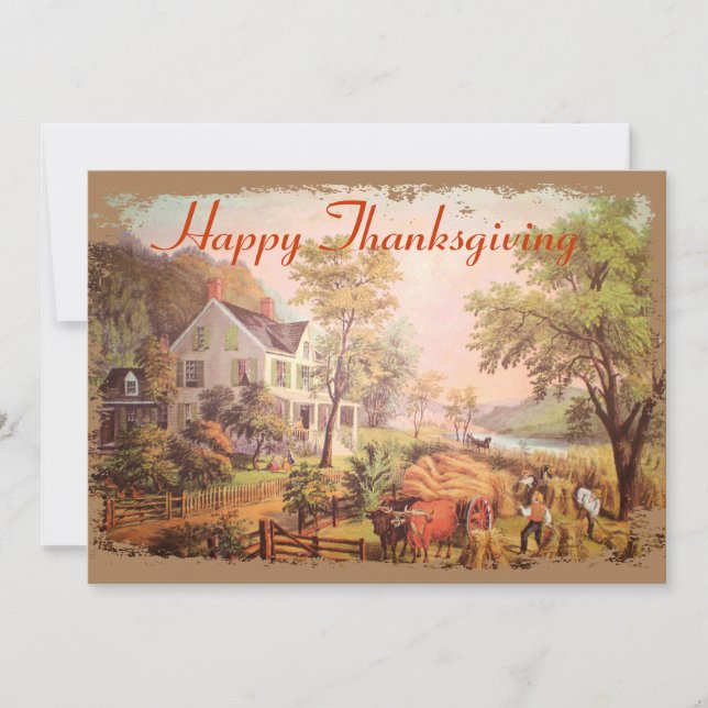The Farmers Harvest Thanksgiving Invitation (Front)