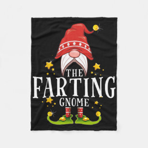 The Farting Gnome Christmas Matching Fleece Blanket