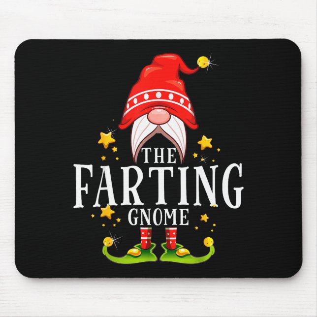 The Farting Gnome Christmas Matching  Mouse Mat (Front)