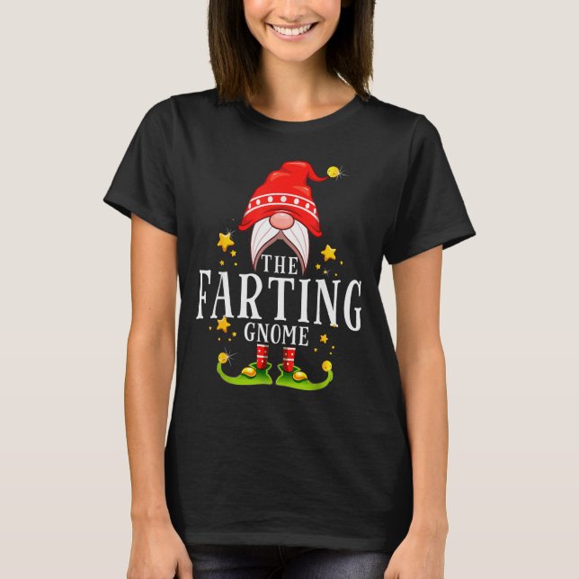 The Farting Gnome Christmas Matching  T-Shirt (Front)
