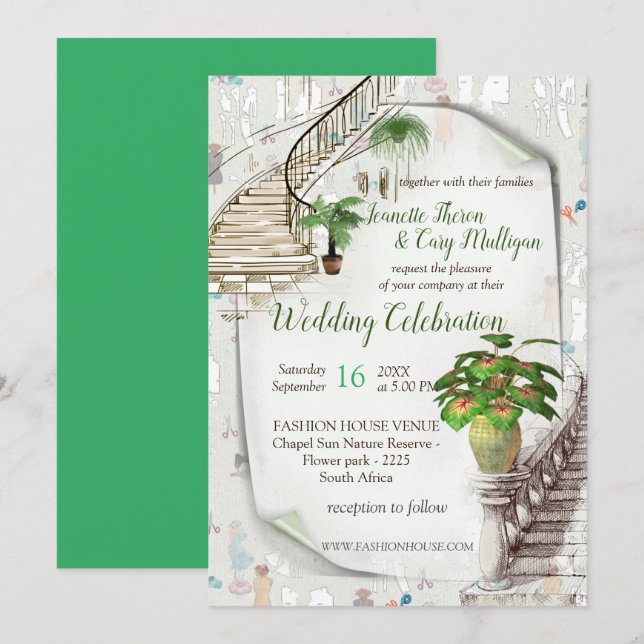 The Fashion designer  Invitation (Front/Back)