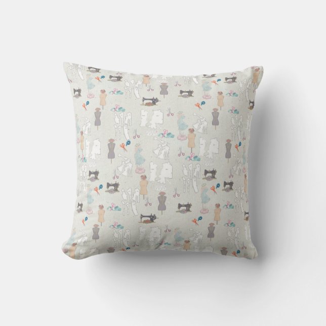 The Fashion designer  Throw Pillow (Front)