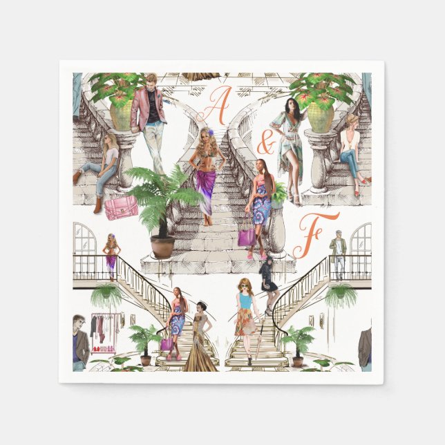 The Fashion Designers  Napkin (Front)