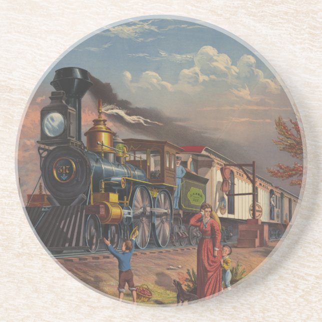The Fast Mail Postal Service Train From 1875 Coaster (Front)