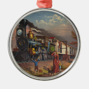 The Fast Mail Postal Service Train From 1875 Metal Tree Decoration