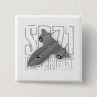 The fastest supersonic spy plane: SR-71 Blackbird 15 Cm Square Badge
