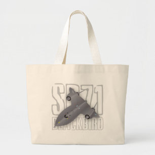 The fastest supersonic spy plane: SR-71 Blackbird Large Tote Bag