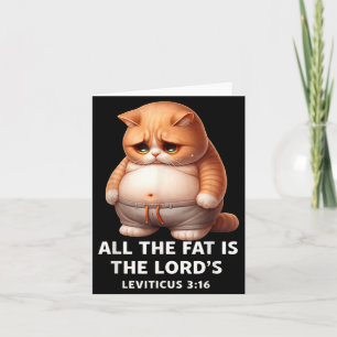 The Fat is The Lords Leviticus 3_16 Vintage Cat Card