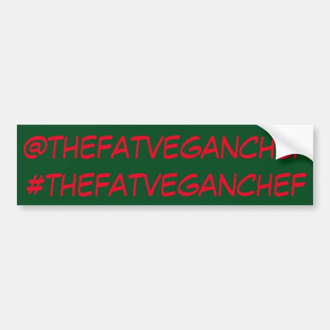 The Fat Vegan Chef social media sticker (Front)