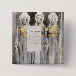 The Fatal Sisters, design 67 from 'The Poems of Th 15 Cm Square Badge