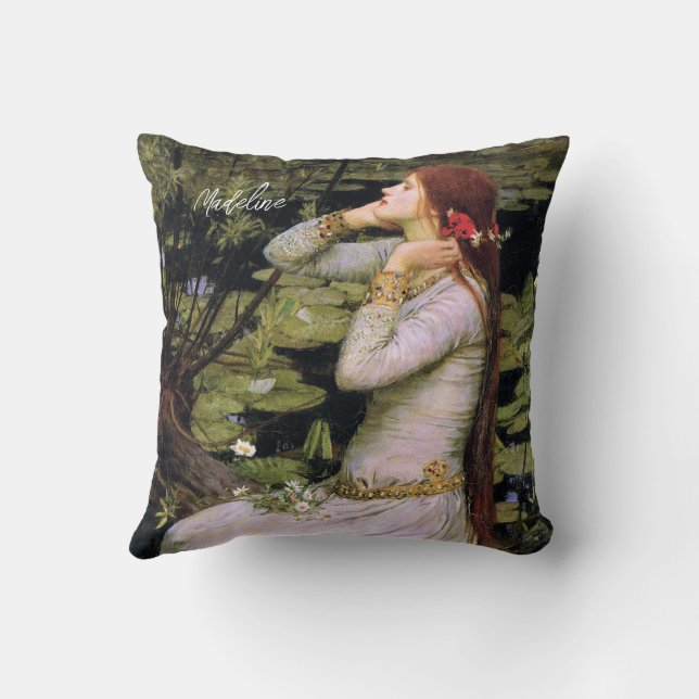 The Fate of Ophelia Customisable Text  Cushion (Back)