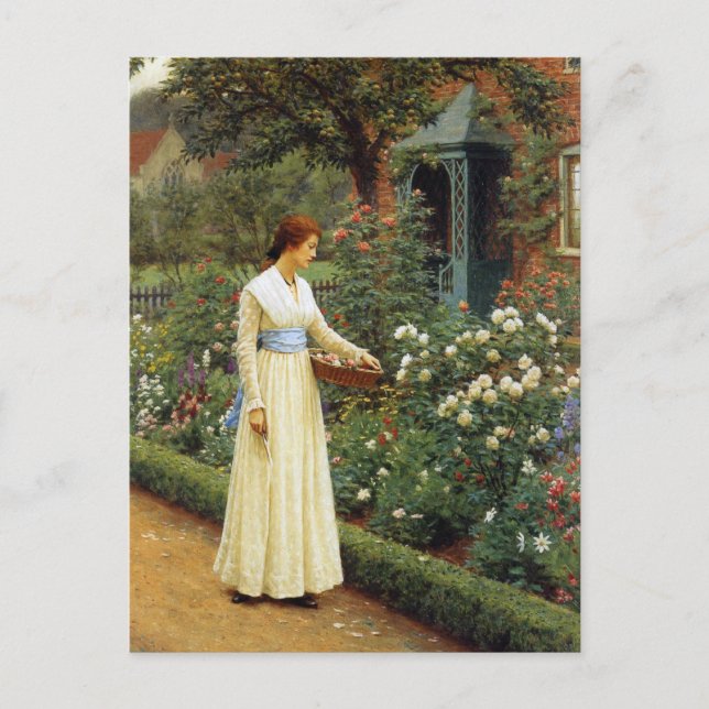 The Fate of the Rose Oil Painting Postcard (Front)