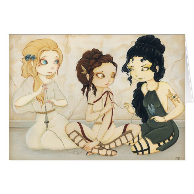 The Fates- Greek mythology card (Front Horizontal)