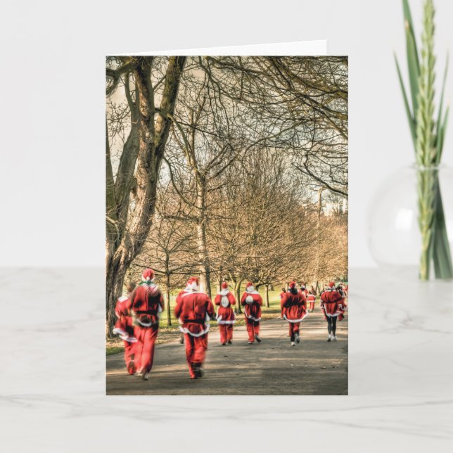 The Father Christmas 10km run in Greenwich, London Holiday Card (Front)