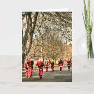 The Father Christmas 10km run in Greenwich, London Holiday Card